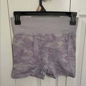 Women's Purple Camo Gym Shorts